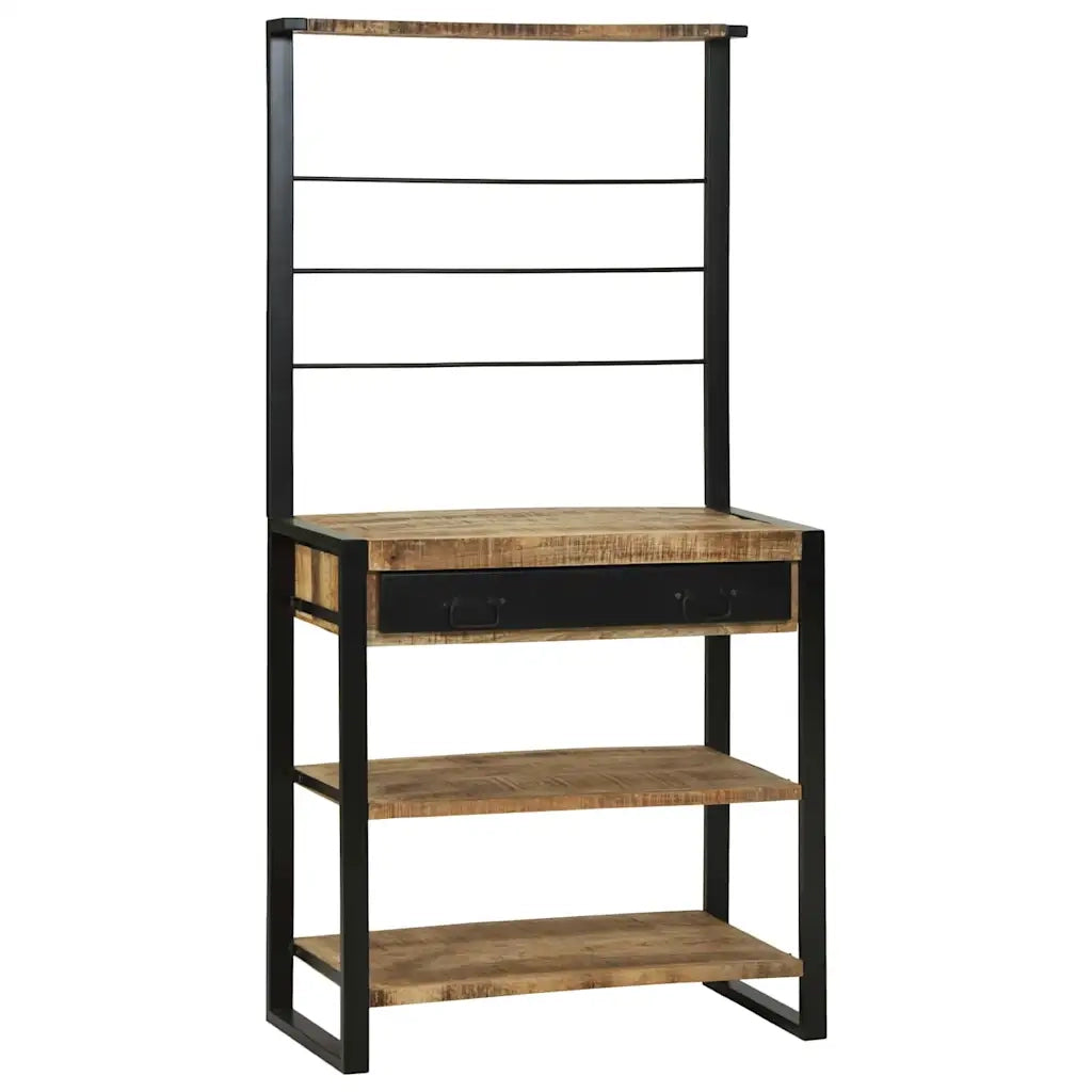 Scaffale da cucina Marrone e Nero 80 x 40 x 160 cm CFW2511019