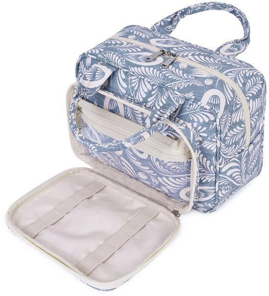 Borse per donne, grandi borse per cosmetici, grande borsa per donne, grandi borse per cosmetici, borsa per trucco per uomini & full size (foglio blu)