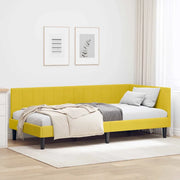 vidaXL Cornice del letto ad angolo Giallo 90 x 200 cm Velluto