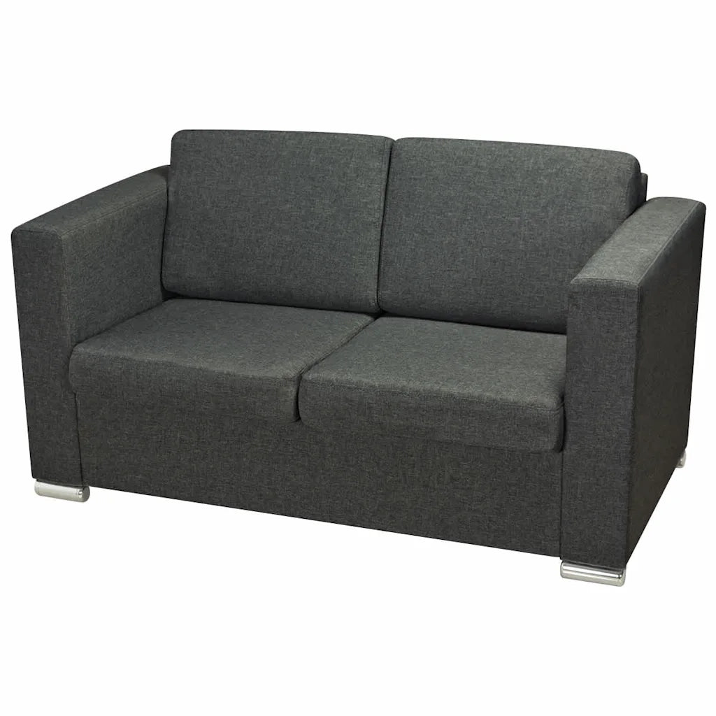 3 Pz Set di Divani in Stoffa Grigio Scuro  cod mxl 18897