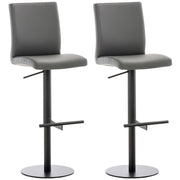 2er Set Barhocker Cadiz Kunstleder schwarz