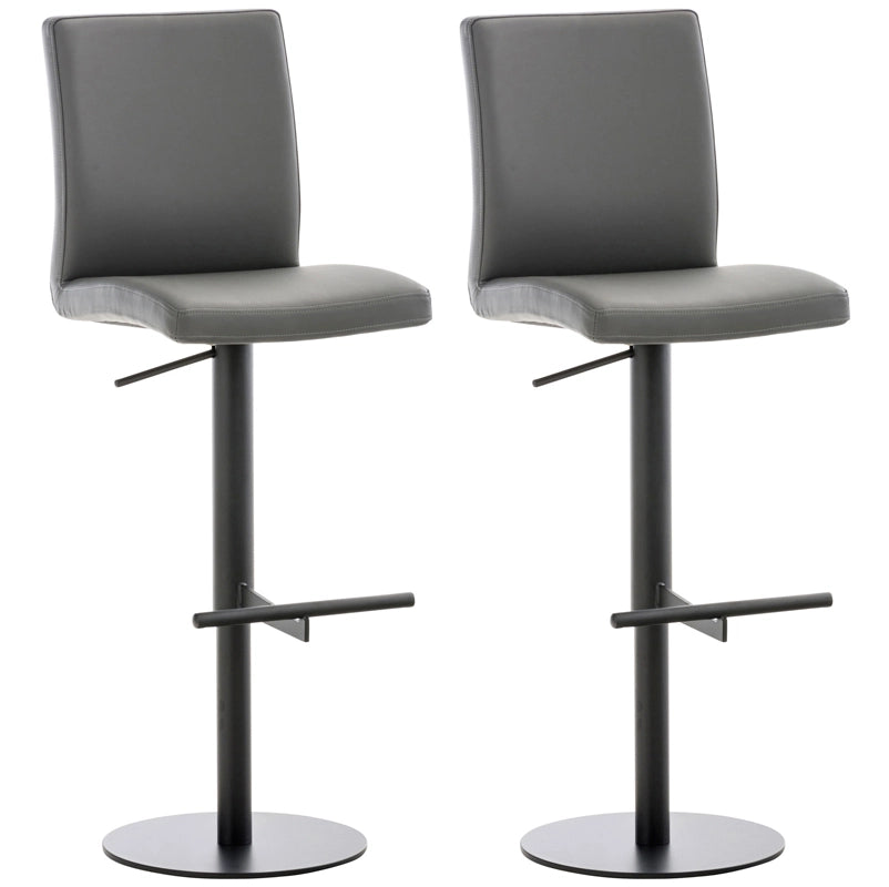 2er Set Barhocker Cadiz Kunstleder schwarz