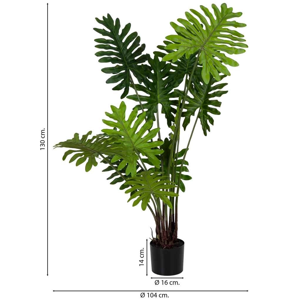 Guembé artificiale con 12 foglie verde 104x104x130
