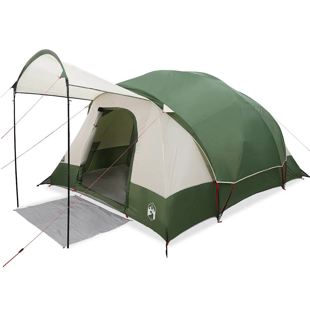 Tenda Familiare a Tunnel per 8 Persone Verde Impermeabile 4009549