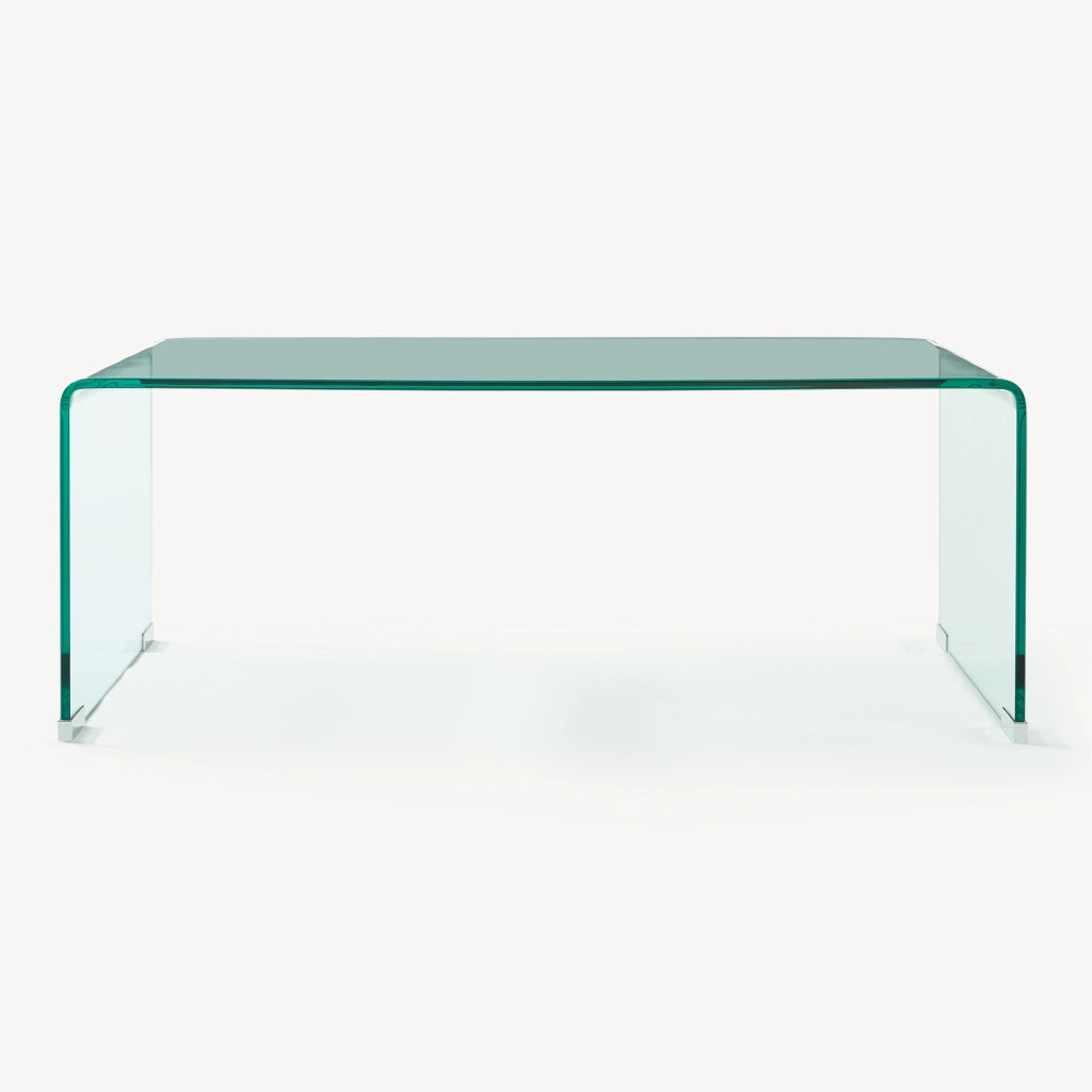 Tavolino da Caffè Väsas in Vetro 90 x 45 x 35 cm - Trasparente [en.casa]