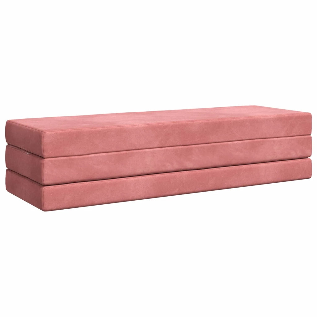 Divano Letto Pieghevole 200 x 67 x 45 cm Rosa 900266