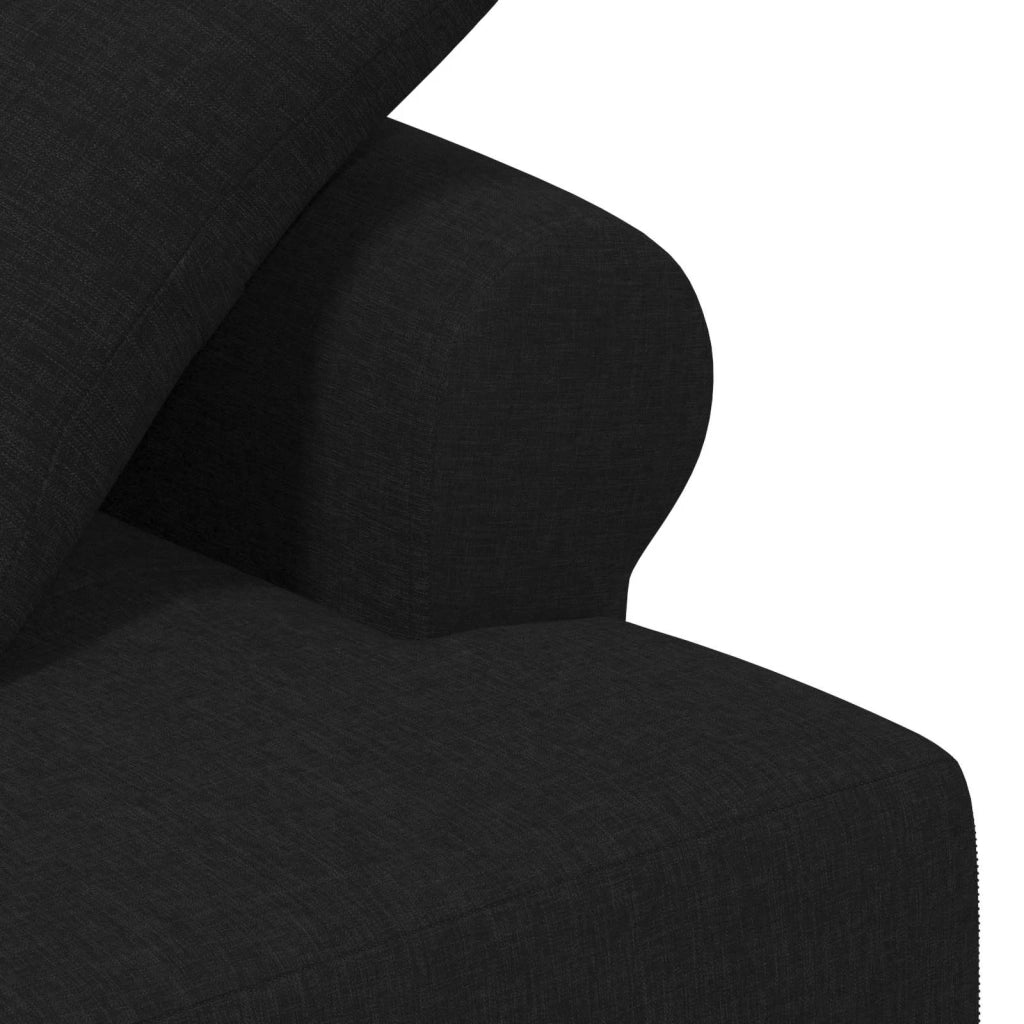 Loveseat con bottoni imbottiti Nero 120 x 65 x 79 cm Tessuto 42041811