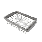 Kit cassetto in filo metallico e telaio regolabile Quartz per armadi, chiusura ammortizzata e estrazione totale