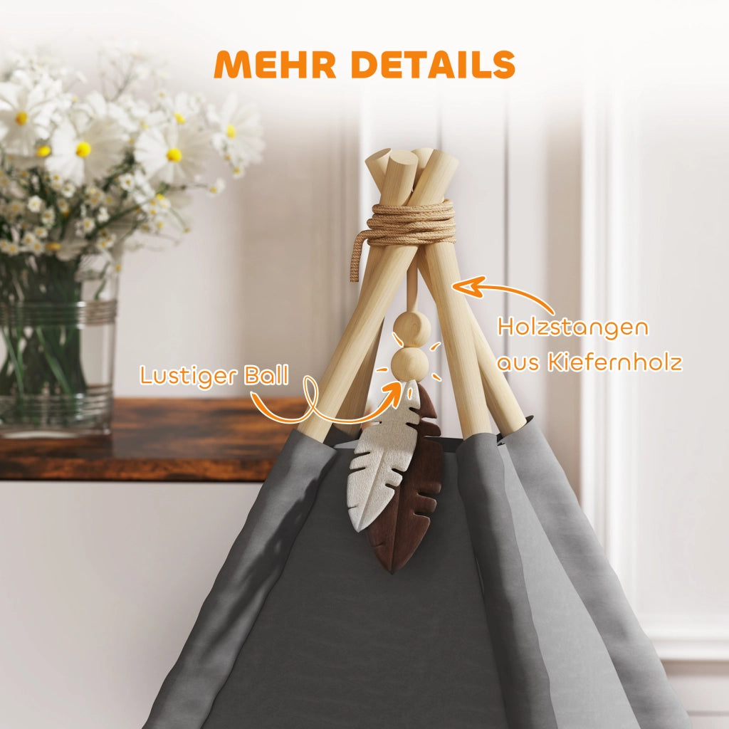 Letto per animali in stile tipi con cuscino ¨C zephmum ¨C grigio