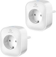 Pacco di 2 Interruttori Intelligenti con Contatore di Consumo - Compatibile con Alexa e Google Assistant - WiFi 2.4 GHz - 16A 3680W