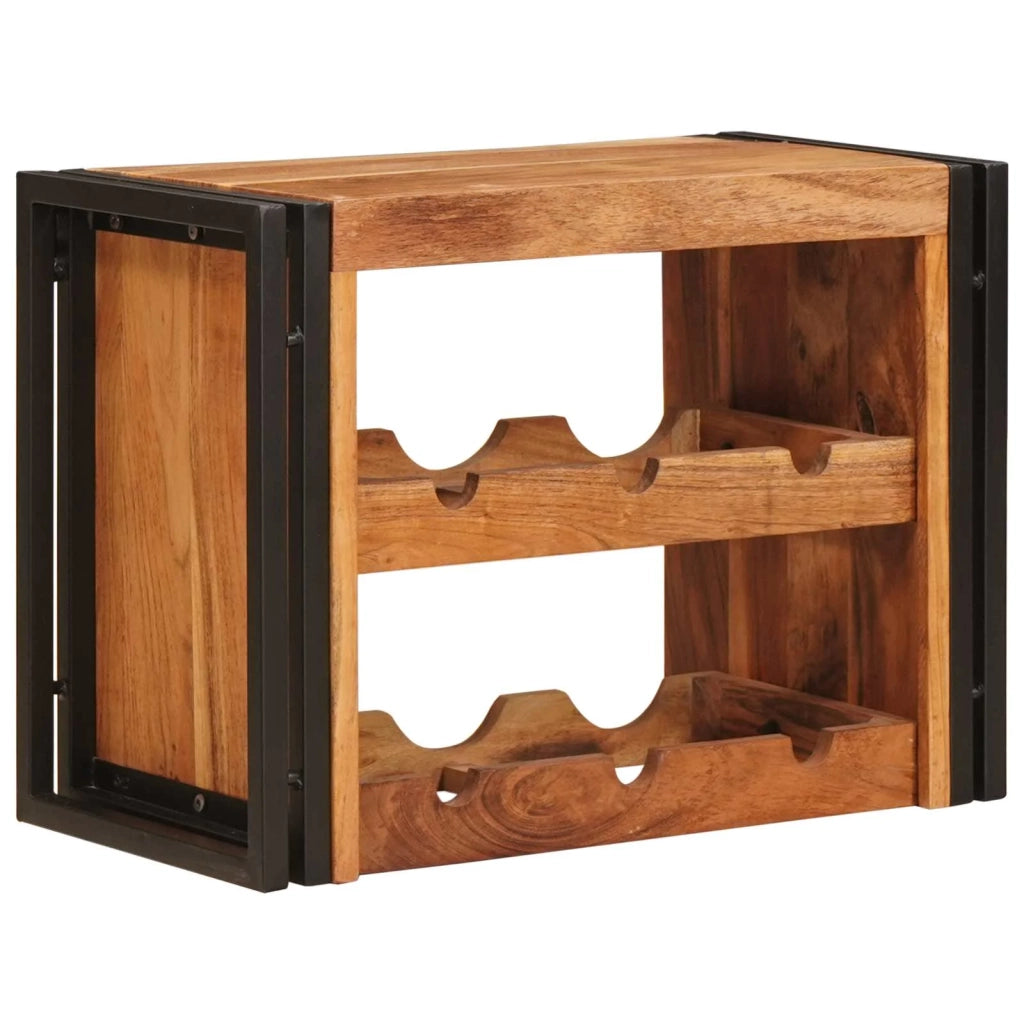 Portabottiglie Marrone 60 x 45 x 33 cm Legno di Acacia Massello