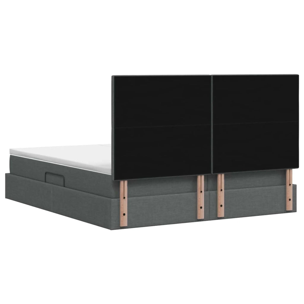 Letto con contenitore LED e materasso Grigio Scuro 180 x 200 cm 3460231