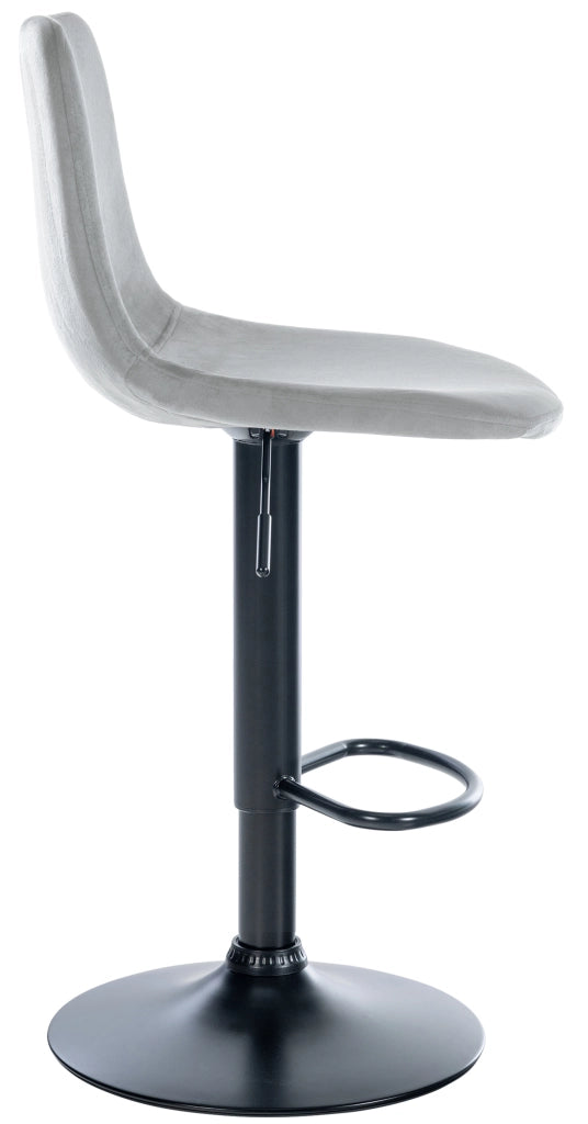 Sgabello Divo Velvet grigio,nero