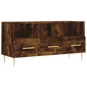 Mobile TV multimediale scaffale TV credenza mobile TV sala da pranzo soggiorno camera da letto rovere affumicato 102 x 36 x 50 cm legno ingegnerizzato marrone 02_0027301