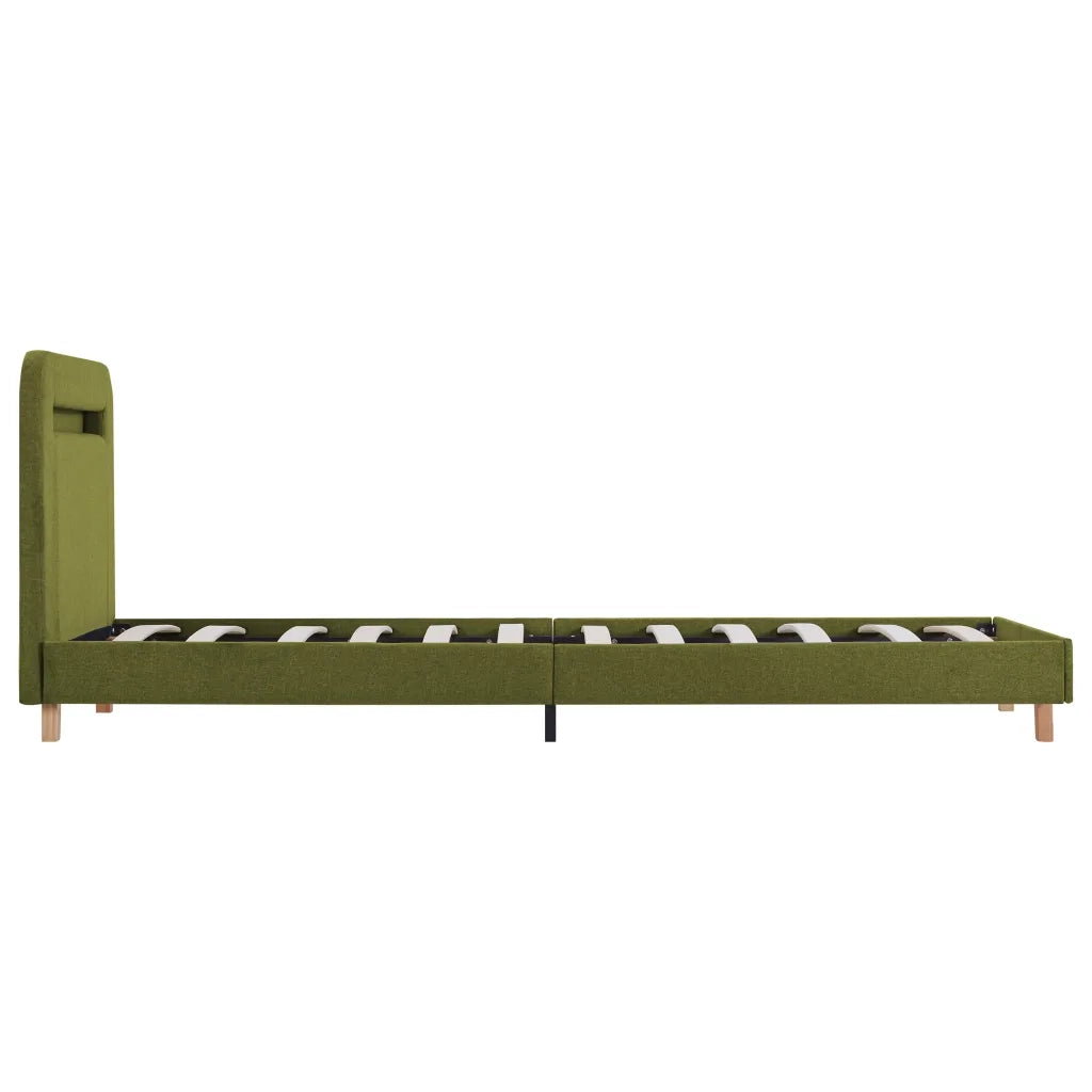 Giroletto con LED senza Materasso-Struttura Letto Verde 90x200 cm