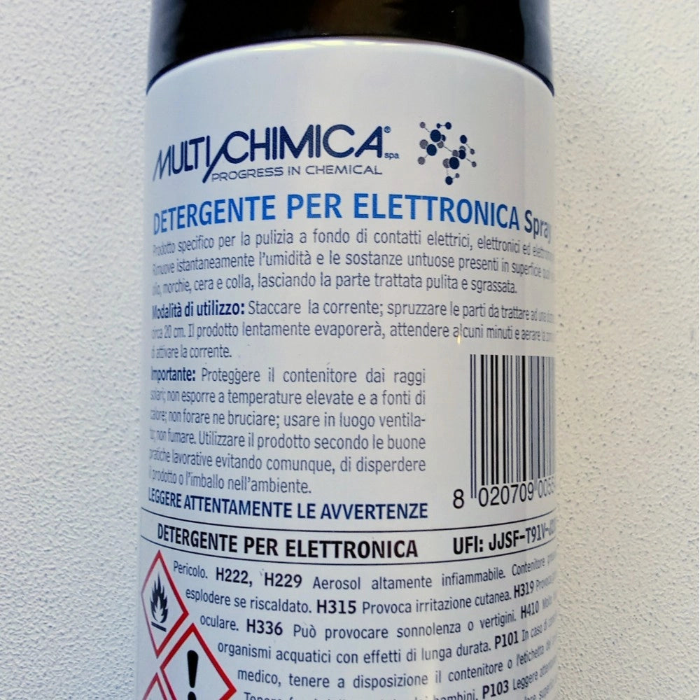 Multichimica 400ml detergente spray per elettronica e contatti elettrici