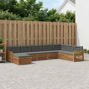 Set di divani da esterno 8 pz Naturale e Antracite 3383720
