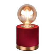LÚZETE - LAMPADA DA TAVOLO GANNICUS VELLUTO ROSSO E27
