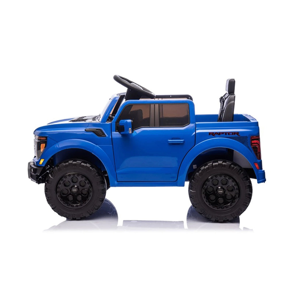 Macchina Elettrica per Bambini Ford Raptor 12V con Telecomando Bluetooth Luci LED e Tappetini Inclusi Blu
