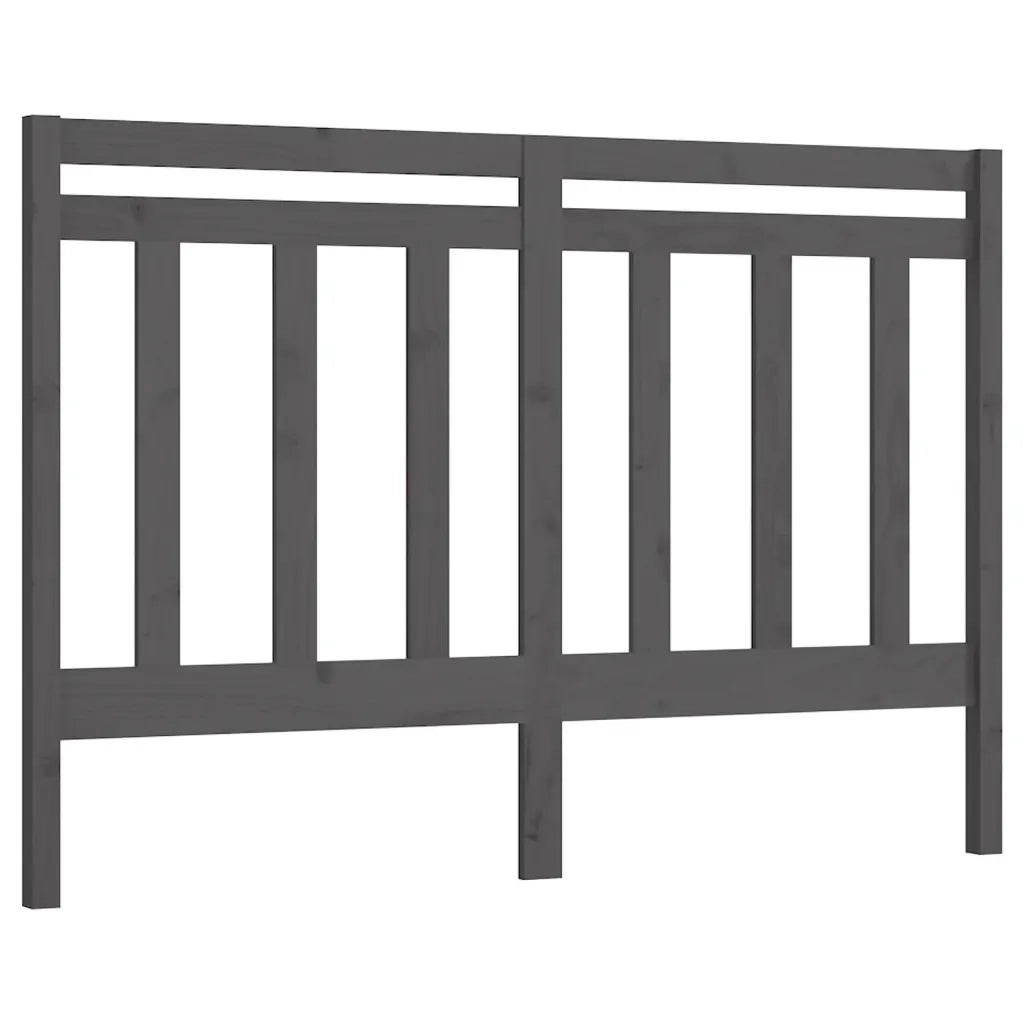 Testiera per Letto-Testata-Testiera Decorativa Grigia 146x4x100 cm Legno Massello di Pino 987778