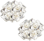 Accessori per scarpe eleganti - Clips per scarpe con strass - Argento - Ideali per occasioni speciali