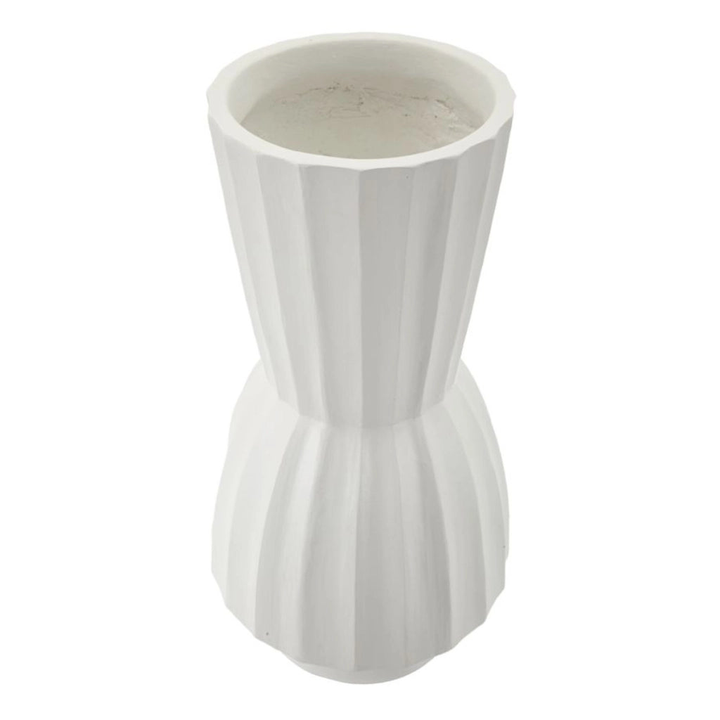 Vaso Decorativo VKH828, Bianco, Poliresina, 25x25x50 cm
