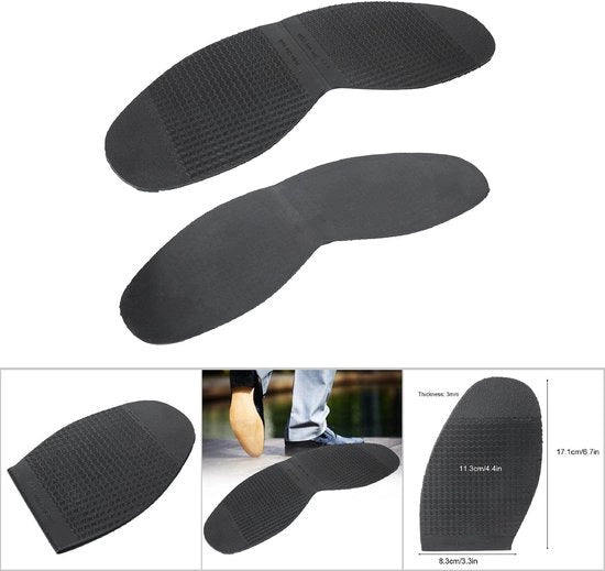 Calzature in gomma - Riparazione Scarpe - Resistente ai Saldi - Antiscivolo - Adattabile - Alta Resistenza all'Attrito - Ideale per Scarpe con Suola Dura - Scarpe per Calzature