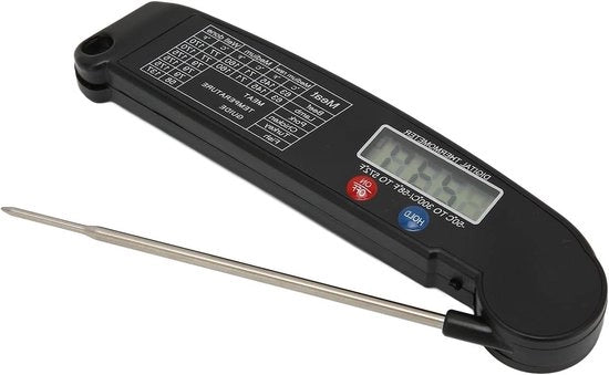 Termometro alimentare digitale da cucina - Multifunzionale - lettura istantanea - Barbecue - Portatile - Nero - Cucina - Cibo - Barbecue - Adatto per - Cucina - Barbecue - Nero