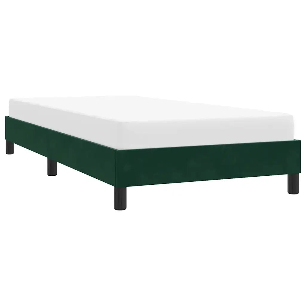 Giroletto senza Materasso Verde Scuro 100x210 cm in Velluto 4101346