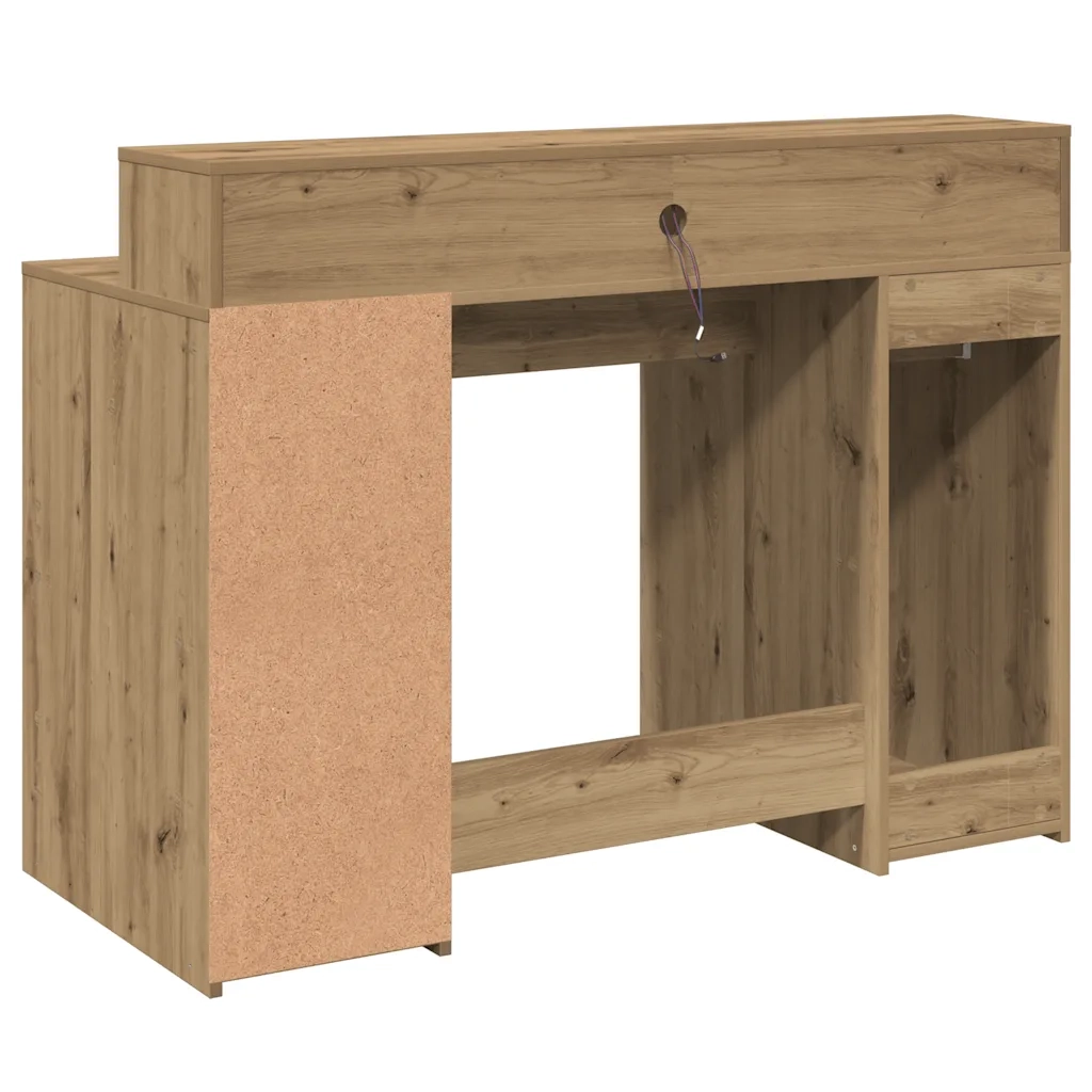 Scrivania con Luci LED Rovere 120x55x91 cm in Legno Multistrato 3309419
