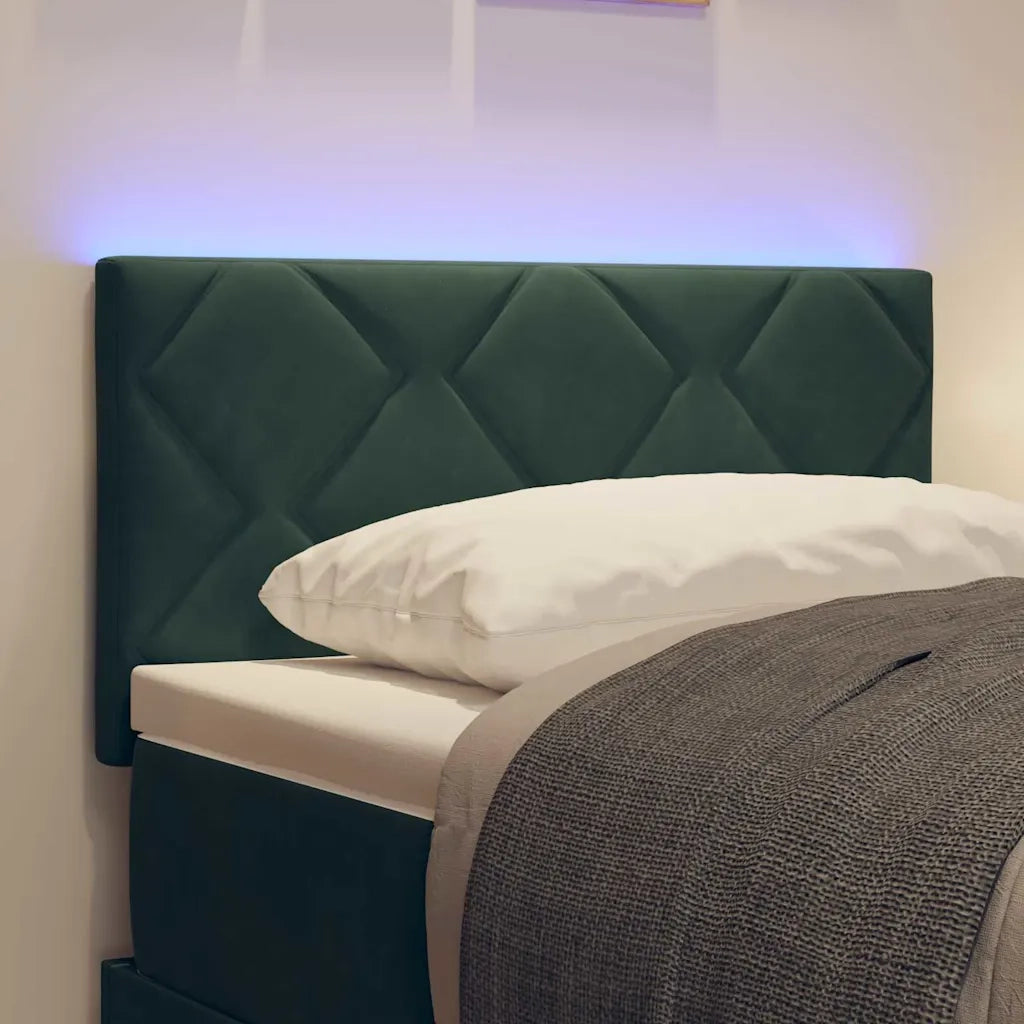 Testiera LED Verde Scuro 80 cm Velluto 3338184