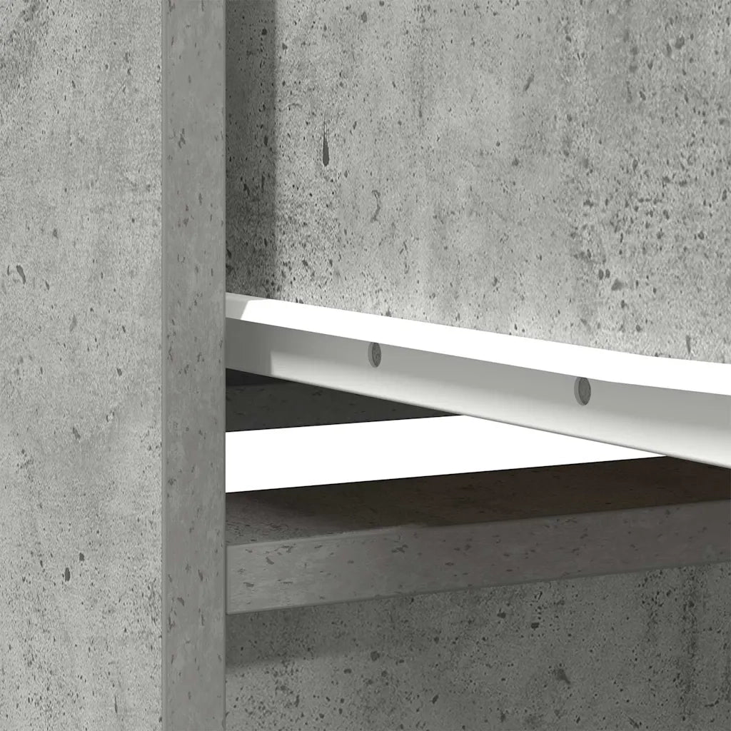 Mobile contenitore multiuso con cassetto 55,5 x 34 x 119,5 cm legno composito grigio cemento 02_0051711