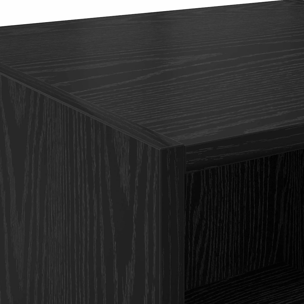 Credenza-Buffet-Armadio da cucina Rovere Nero 50 x 42,5 x 185 cm Legno multistrato