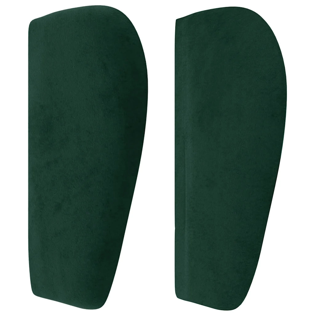Testiera ad Orecchio Verde Scuro 203x23x78/88 cm in Velluto