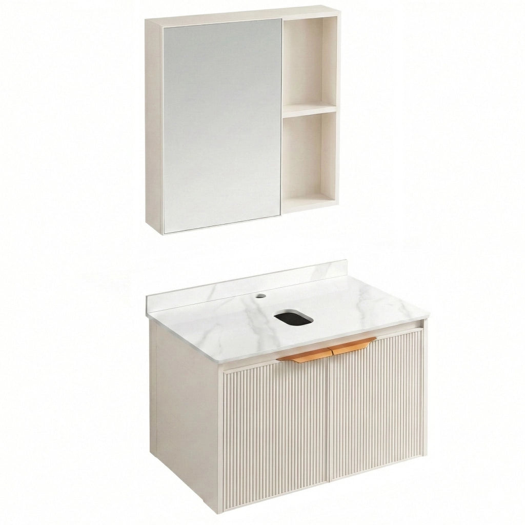Set Di Mobili Da Bagno Con Top Marti 60cm Beige