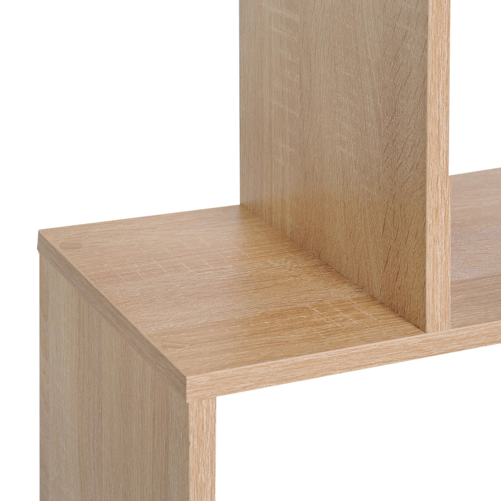 Libreria Zig Zag Design Moderno ¨C zephmum ¨C 80x23x192 cm 6 Livelli Colore Quercia Chiaro