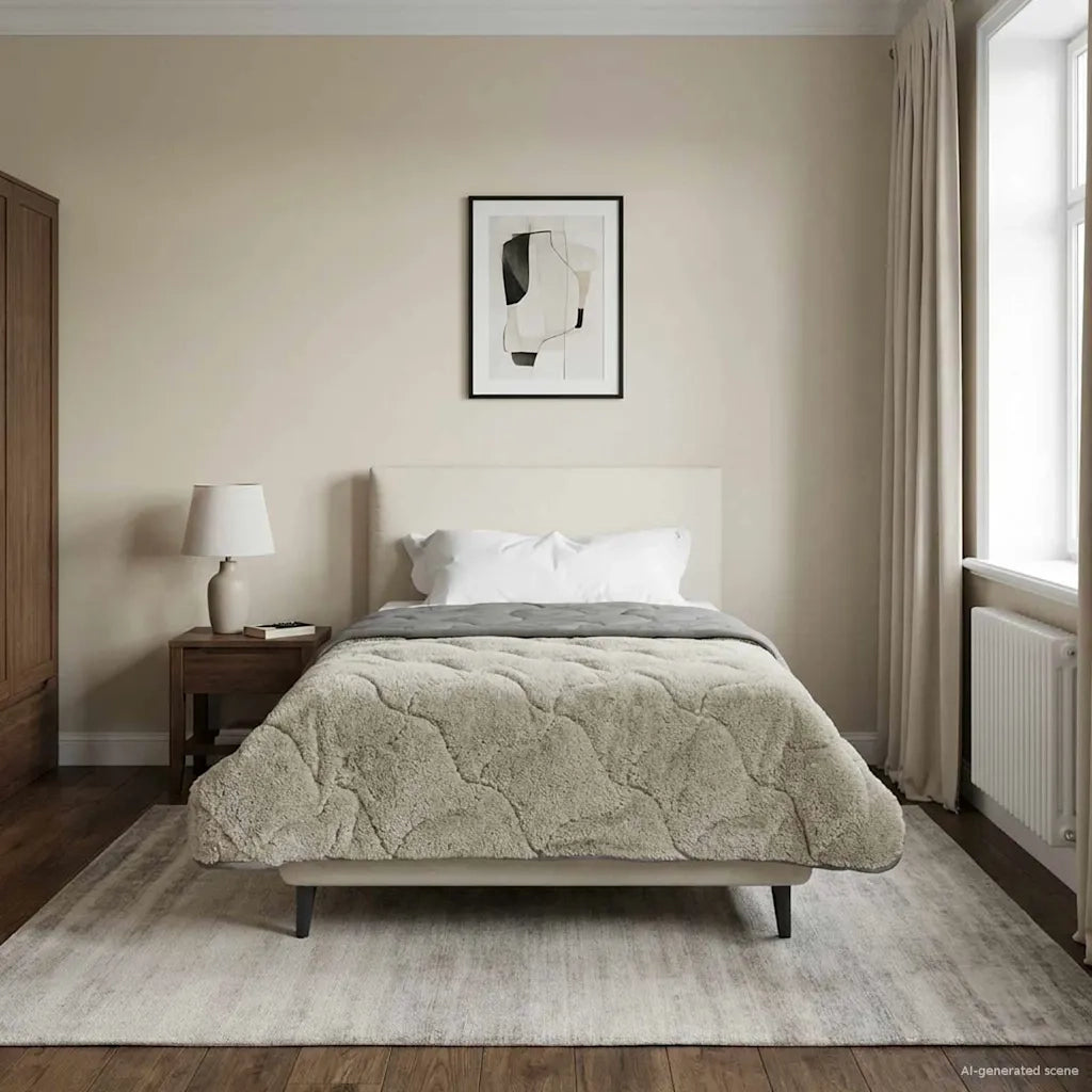Duvet Invernale Trapuntato Grigio chiaro 155 x 200 cm