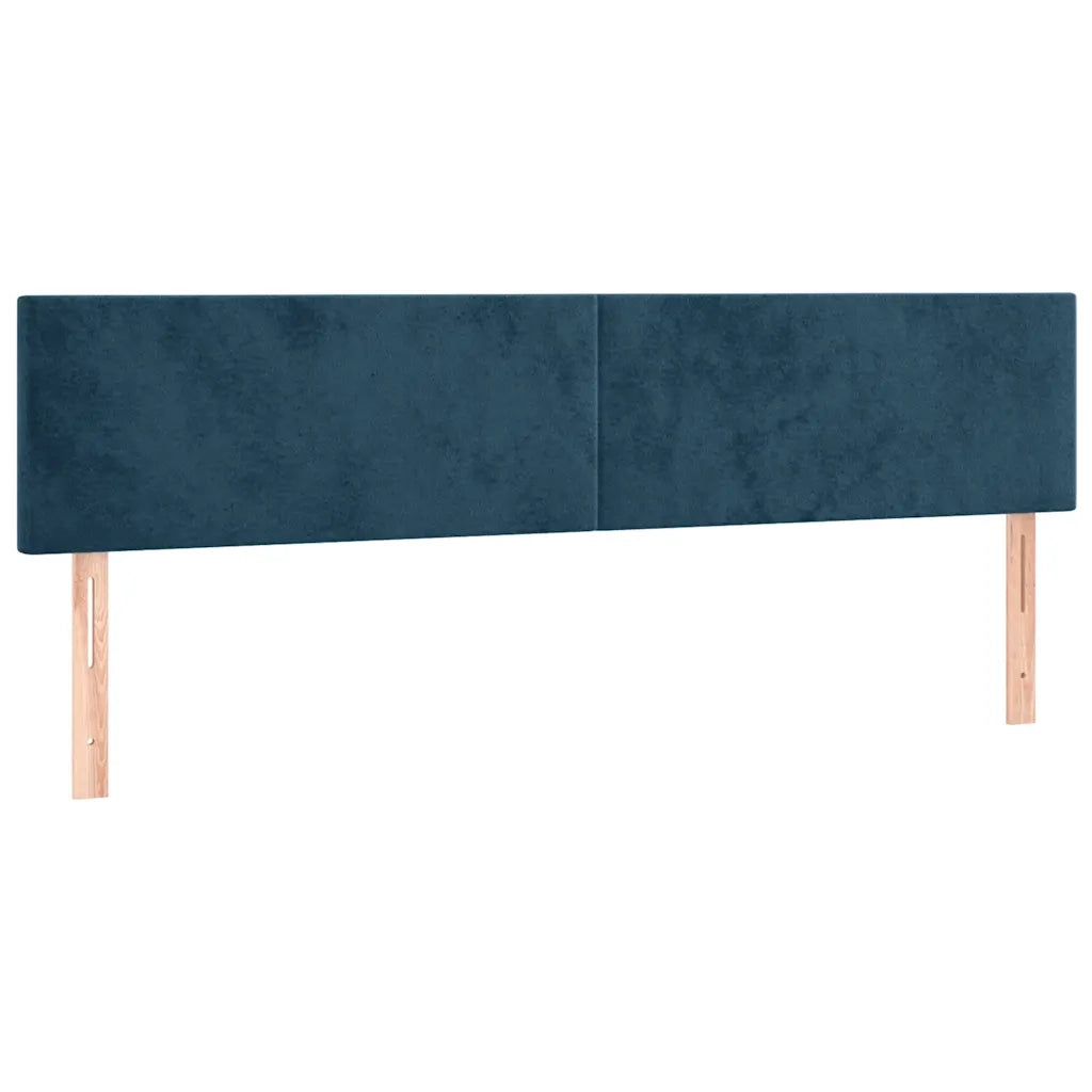 Giroletto a Molle con Materasso Blu Scuro 180x200 cm in Velluto 3127389