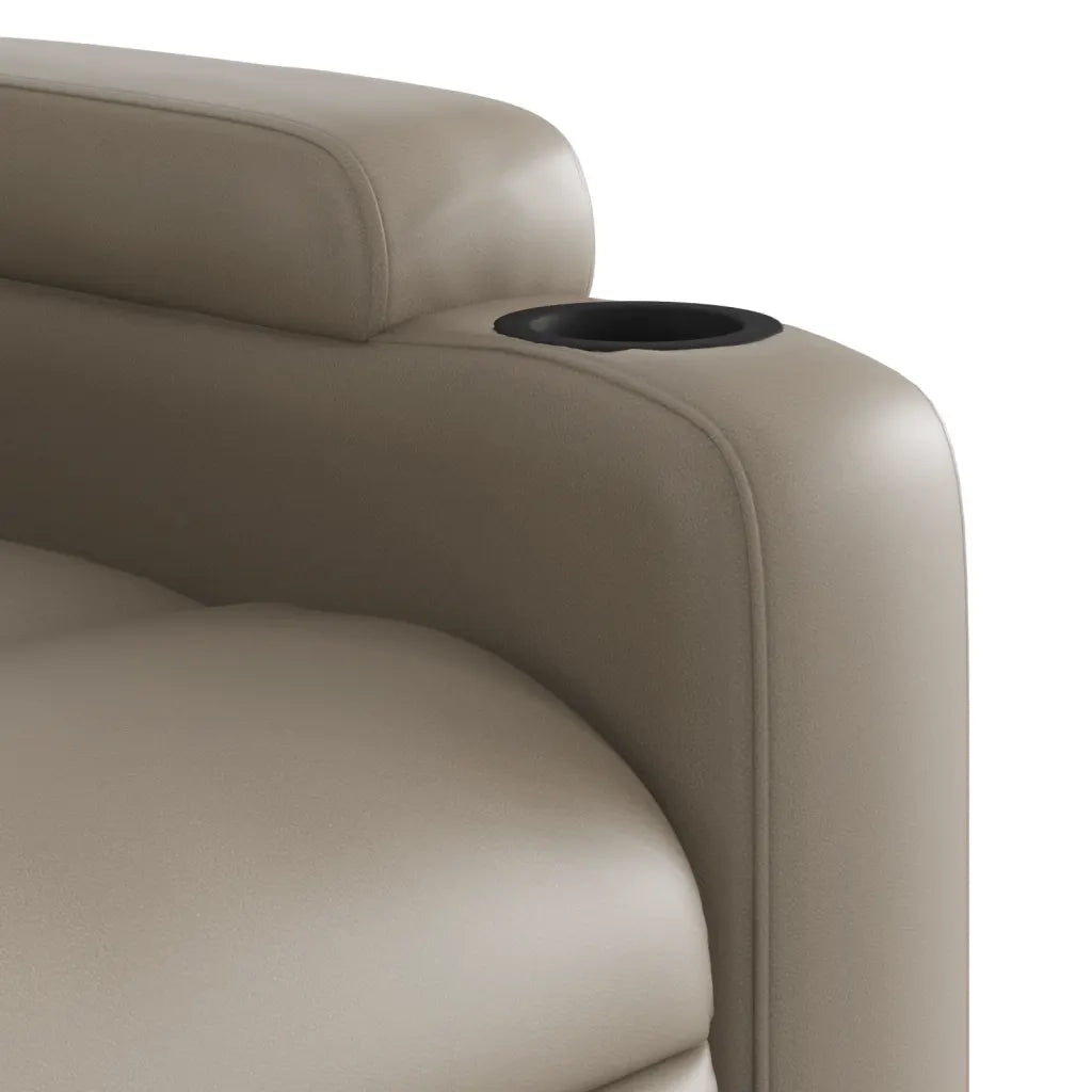 Poltrona | Sedia Relax Reclinabile Cappuccino in Similpelle