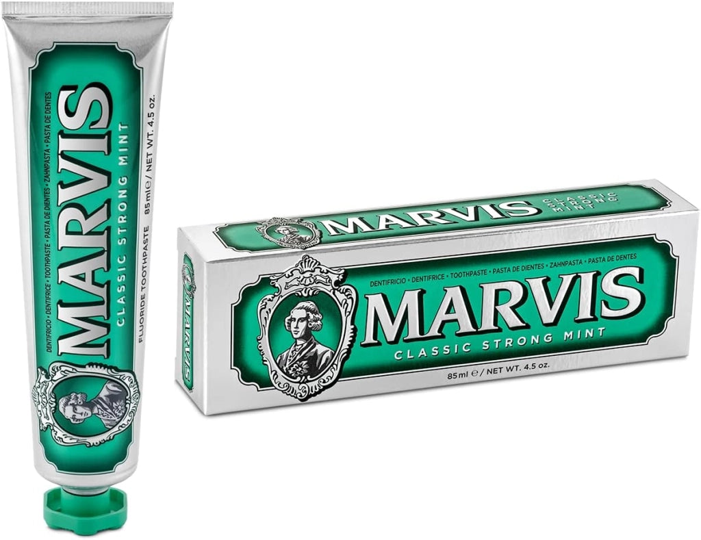 Marvis dentifricio cura delle gengive classic strong mint 4 confezioni da 85 ml