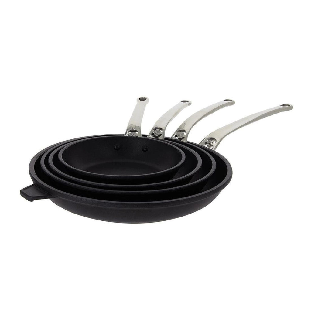 DE BUYER 830028 Choc Extreme Padella Antiaderente in Alluminio Pressofuso Diametro 28 cm Forno e Induzione Colore Nero