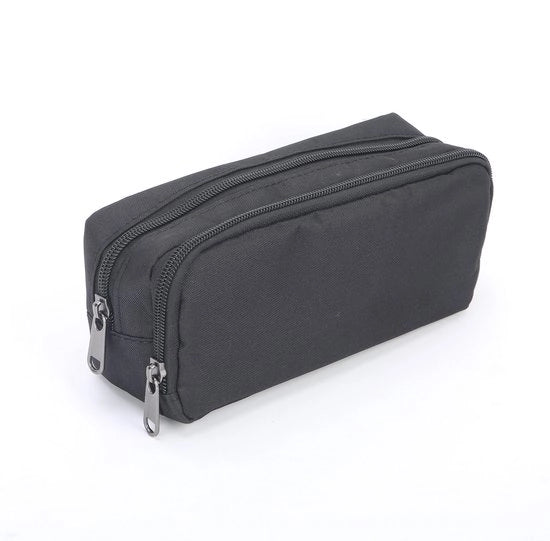 Etui per ragazze, unisex, grande etui estetico, nero, minimalista