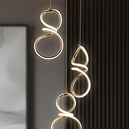 Lampada A Sospensione Led G073-3cpr Gold