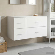 Set di mobili per il bagno 2 pz Bianco Legno ingegnerizzato 3404016