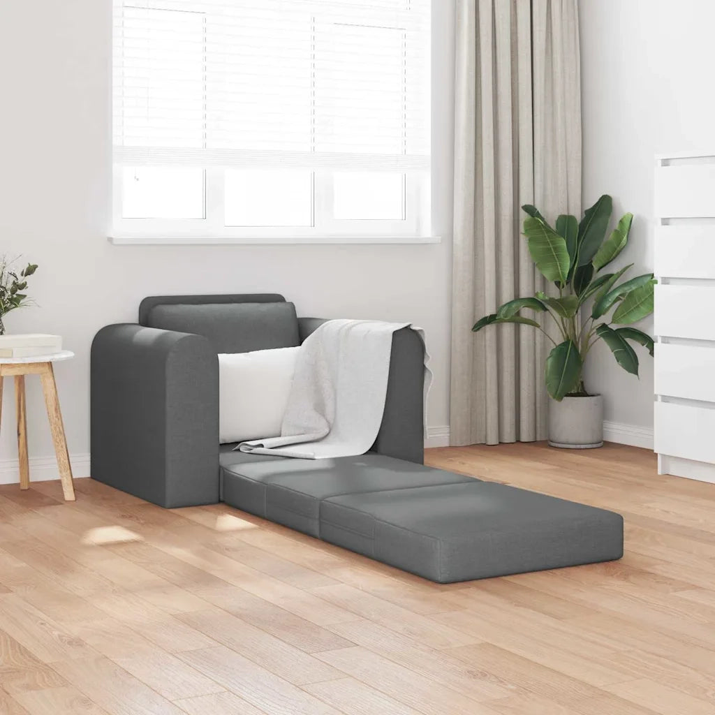 Divano letto-Sofa Letto-Daybed Grigio scuro 98 x 71 x 83 cm Tessuto