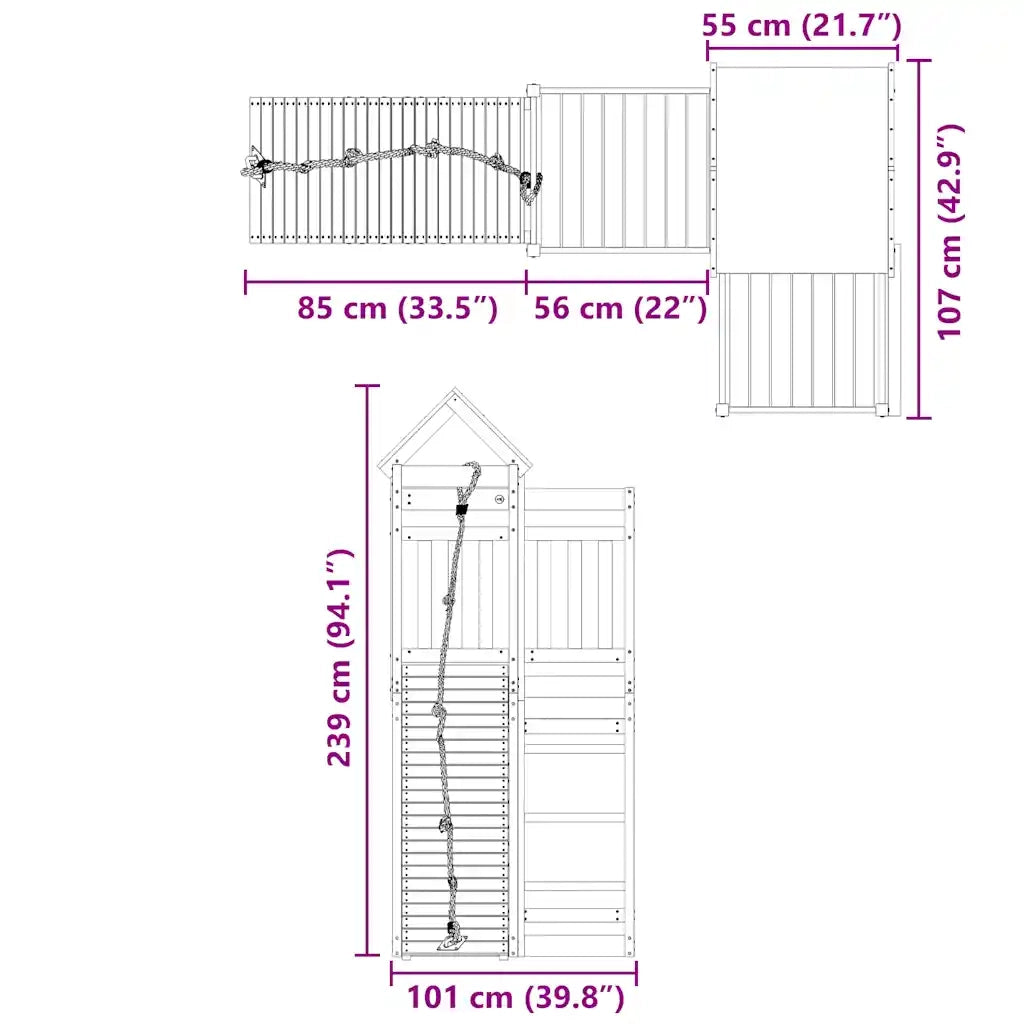 Set da Gioco da Esterno in Legno di Pino Impregnato 3278991