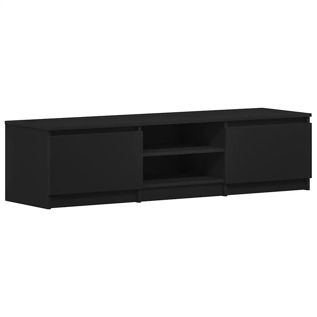 Mobile Porta TV-Credenza TV Nero 140x40x35,5 cm in Legno Multistrato