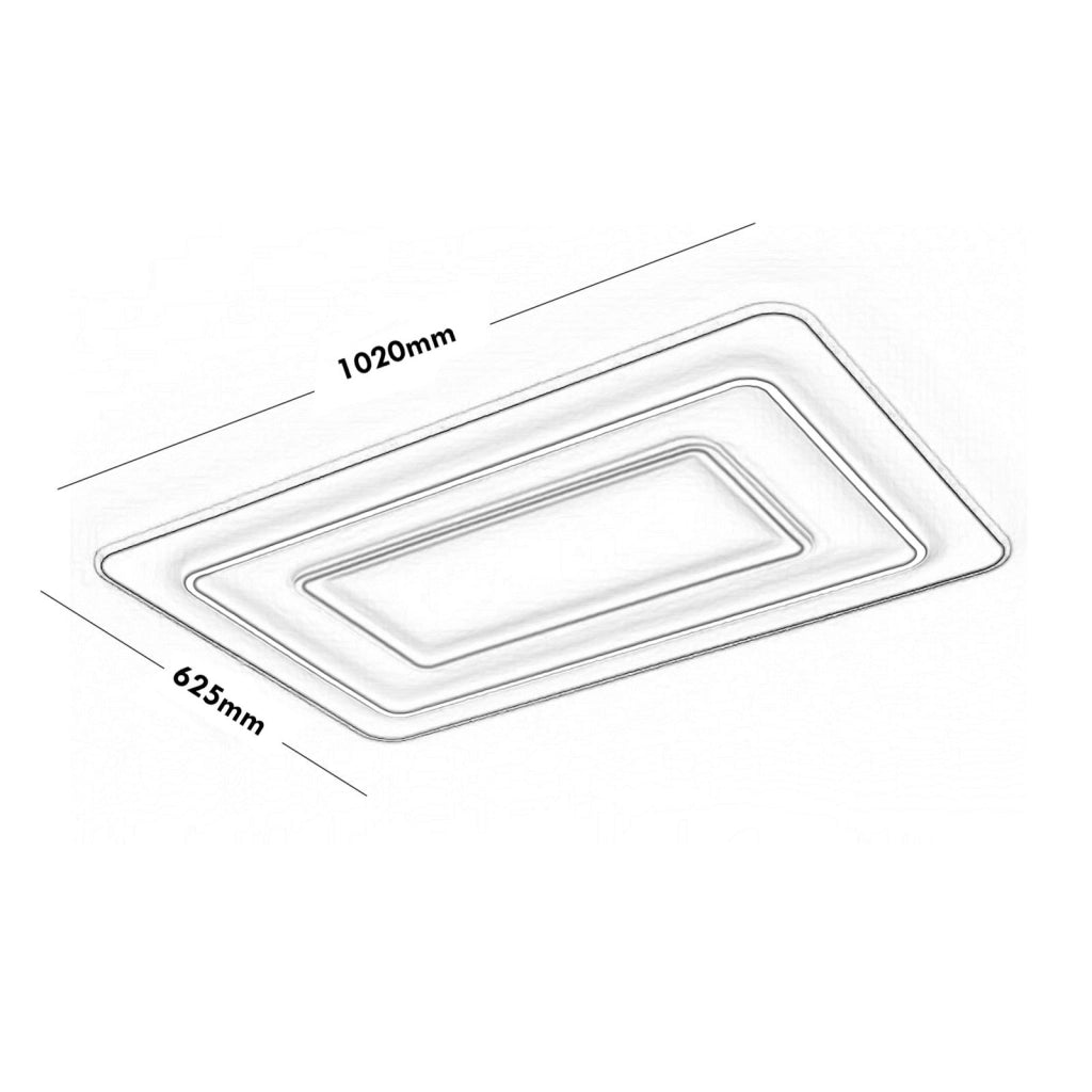 Plafoniera moderna BLUETOOTH LED 123W CCT da 3000K a 6500K lampada 3 step soffitto luce con telecomando 230V