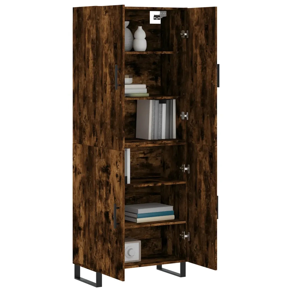 Credenza Rovere Fumo  69,5x34x180 cm in Legno Multistratocod mxl 101780