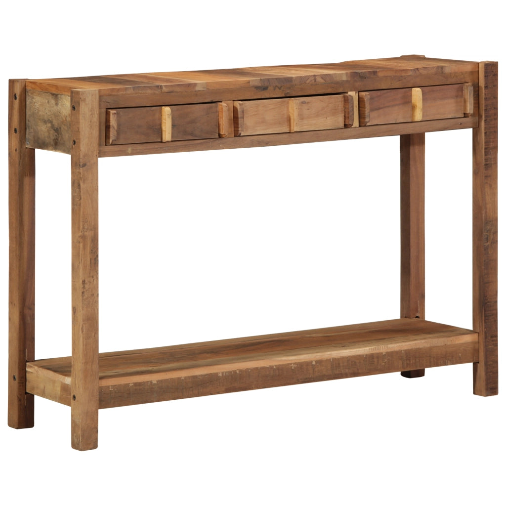 Tavolo Consolle 107x33x76 cm Legno Massello di Recupero